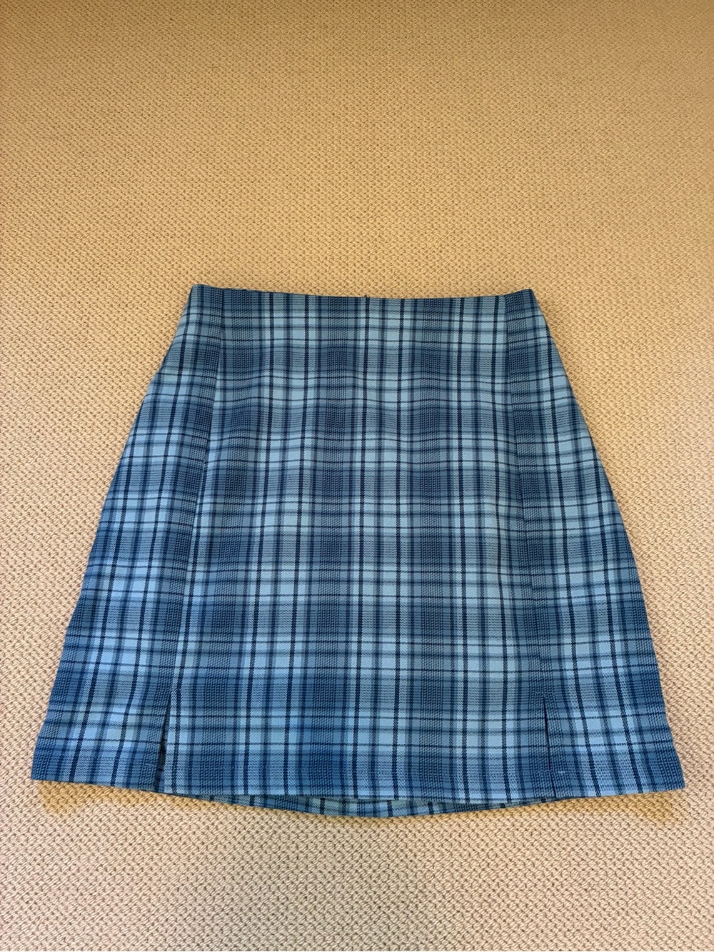 Brandy Melville Blue Plaid Mini Skirt